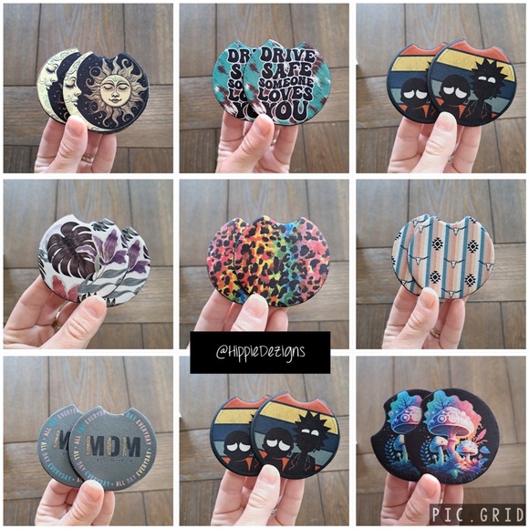 Winter Mountain Sky Coaster Set  | Car Accessories - Picture 7 of 14